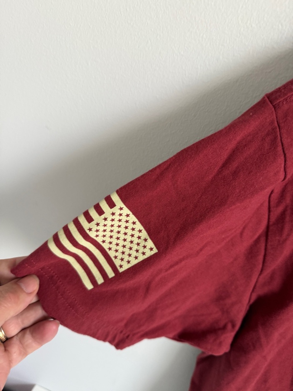Grunt Style Maroon Graphic DEFEND THE SECOND Tee with Cream Print - Picture 3 of 5